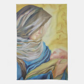 Linge De Cuisine Notre Dame du Silence tenant le bébé Jésus (Vertical)