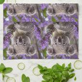 Linge De Cuisine Nounours Koala Ours Jacaranda Violet (Plié)