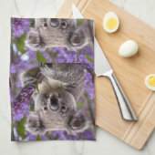 Linge De Cuisine Nounours Koala Ours Jacaranda Violet (Quart Plié)