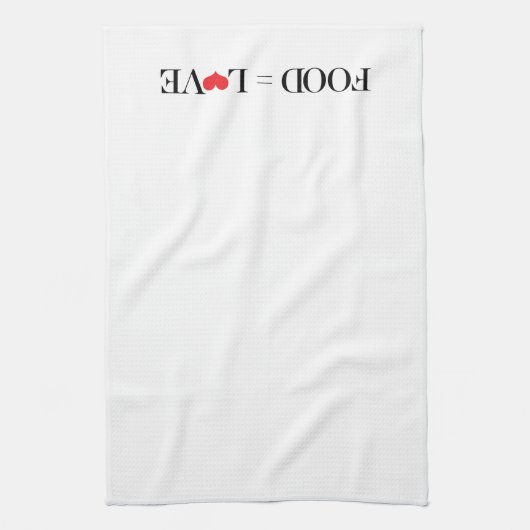 Linge De Cuisine Nourriture = amour (Vertical)