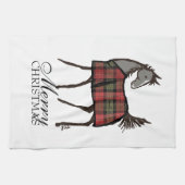 Linge De Cuisine Nourriture du Cheval de Fête avec Noël blanc (Horizontal)