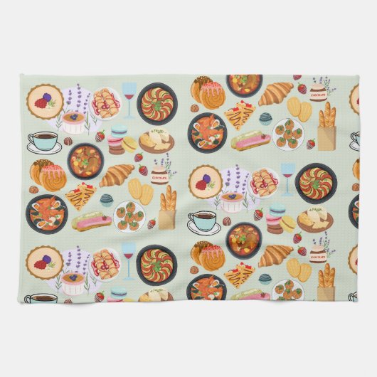 Linge De Cuisine Nourriture française (Horizontal)