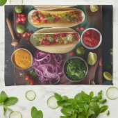 Linge De Cuisine Nourriture Mexicaine (Plié)