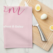 Linge De Cuisine Nous t'aimons Maman Pink Minimalist (Quart Plié)