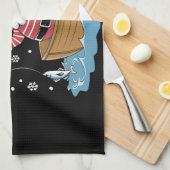 Linge De Cuisine Nous Vous Poissons Un Joyeux Pêcheur De Noël Pêche (Quart Plié)