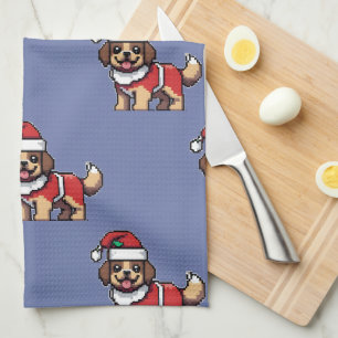 Linge De Cuisine Nous vous souhaitons un joyeux Noël avec un chien 