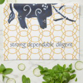 Linge De Cuisine Nouvel an chinois Zodiac animal minimal (Plié)