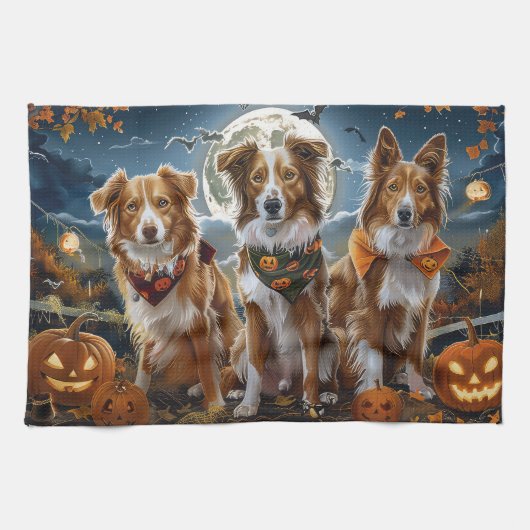 Linge De Cuisine Nouvelle-Écosse Halloween Épouvantable (Horizontal)