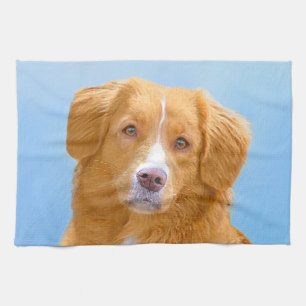 Linge De Cuisine Nouvelle-Écosse Peinture de chien pour l'essayeur
