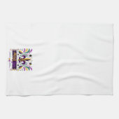 Linge De Cuisine Nouvelle-Orléans Mardi Gras jaune violet vert (Horizontal)