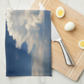 Linge De Cuisine Nuage Blanc Gonflé             (Quart Plié)