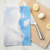 Linge De Cuisine Nuages blancs et ciel bleu (Quart Plié)