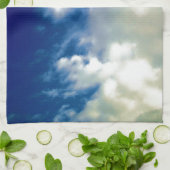 Linge De Cuisine Nuages blancs et ciel bleu (Plié)