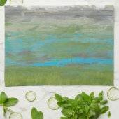 Linge De Cuisine Nuages Blancs Surplombant Un Beau Paysage (Plié)