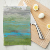 Linge De Cuisine Nuages Blancs Surplombant Un Beau Paysage (Quart Plié)