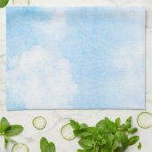 Linge De Cuisine Nuages d'aquarelle et arrière - plan de ciel (Plié)