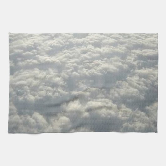 LINGE DE CUISINE NUAGES DE FLUFFE BLANC (Horizontal)
