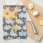 Linge De Cuisine Nuages et girafes (Quart Plié)