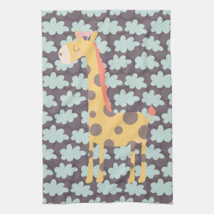 Linge De Cuisine Nuages et girafes