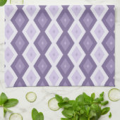 Linge De Cuisine Nuances de lavande motif diamant (Plié)