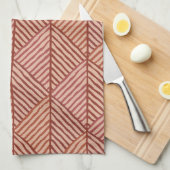 Linge De Cuisine Nuances de terre cuite (Quart Plié)