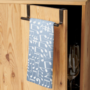 Linge De Cuisine Nuances Smokey Blue Clair à Foncé Élégant