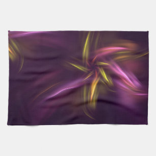 Linge De Cuisine Nuances violettes Imaginaire Abstrait de fleurs