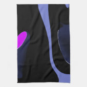 Linge De Cuisine Nuit de la Comète : Bleu Abstrait, Violet & Noir (Vertical)