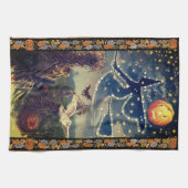 Linge De Cuisine Nuit d'Halloween étoilée (Horizontal)