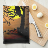 Linge De Cuisine Nuit d'Halloween, Joyeux Halloween ! (Quart Plié)