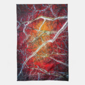 Linge De Cuisine Nuit d'hiver rouge (Vertical)