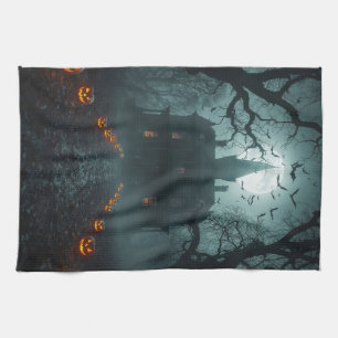 Linge De Cuisine Nuit éffrayante avec Jack-o'Lanterns