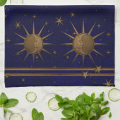 Linge De Cuisine Nuit étoilée de lune céleste de Sun (Plié)