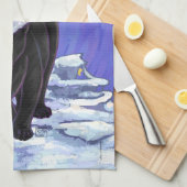 Linge De Cuisine Nuit étoilée Noir Noël (Quart Plié)