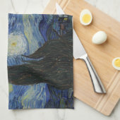 Linge De Cuisine "Nuit étoilée" par Van Gogh (Quart Plié)