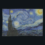 Linge De Cuisine "Nuit étoilée" par Van Gogh<br><div class="desc">Ce design présente une reproduction en très haute résolution non altérée et non modifiée du célèbre tableau "Starry Night" de Van Gogh.</div>