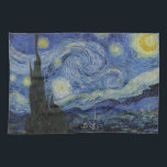 Linge De Cuisine "Nuit étoilée" par Van Gogh<br><div class="desc">Ce design présente une reproduction en très haute résolution non altérée et non modifiée du célèbre tableau "Starry Night" de Van Gogh.</div>