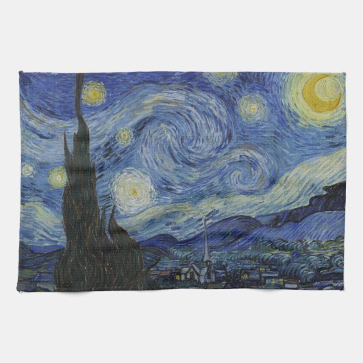 Linge De Cuisine "Nuit étoilée" par Van Gogh (Horizontal)