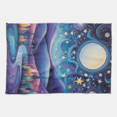 Linge De Cuisine Nuit lunaire Big Moon Paysage (Horizontal)