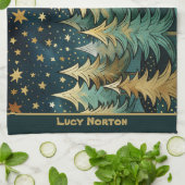 Linge De Cuisine Nuit sainte et étoilée de Noël (Plié)