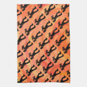 Linge De Cuisine Nuits de Boogie de New York Saxophone Orange (Vertical)