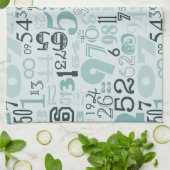 Linge De Cuisine Numéros Abstraits (Plié)