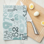 Linge De Cuisine Numéros Abstraits (Quart Plié)