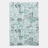 Linge De Cuisine Numéros Abstraits (Vertical)