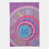 Linge De Cuisine Numéros romains de votre nom rose violet bleu oran (Vertical)