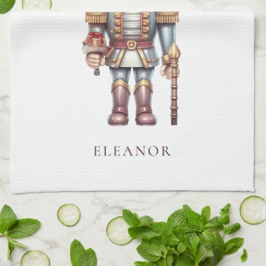 Linge De Cuisine Nutcracker Nom Manger Boire Soit Joyeux Vacances (Plié)