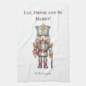 Linge De Cuisine Nutcracker Nom Manger Boire Soit Joyeux Vacances (Vertical)