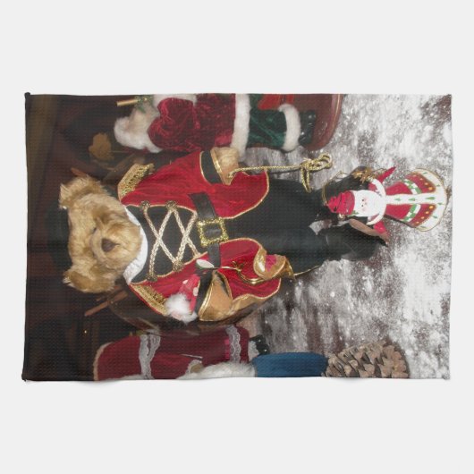 Linge De Cuisine Nutcracker Teddy Bear Collection de Noël (Horizontal)