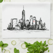 Linge De Cuisine NY Cityscape (Plié)