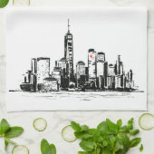 Linge De Cuisine NY Cityscape Kitchen Towel (Plié)